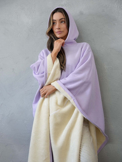 🎃Halloween Sale - Solid Color sided Fleece Hoodie Blanket