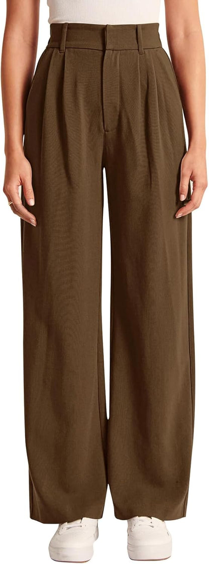High-Waisted Work Pants for Women – Business Casual Office Trousers with Pockets (2025 Edition)