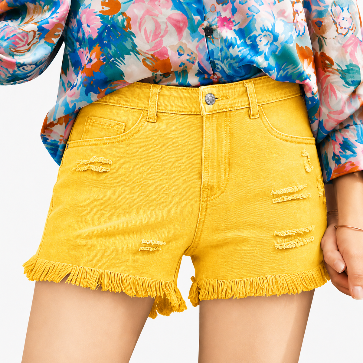 🔥 LAST CHANCE SUMMER SALE-Women's Casual Mid Rise Denim Shorts