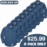 Washed Dark Indigo 8PK