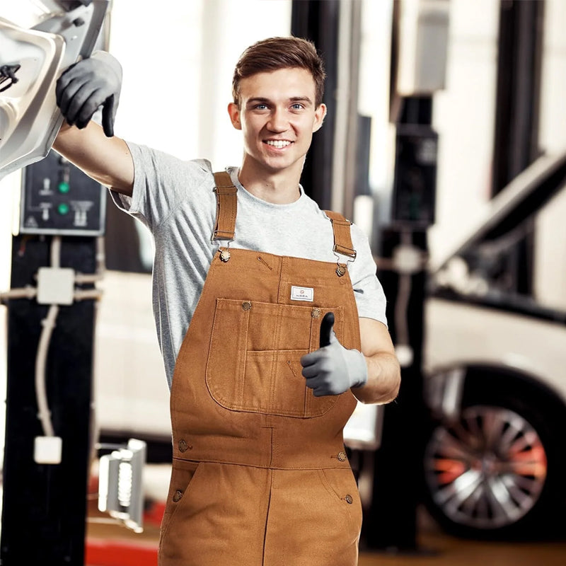 🔥Last Day Promotion🔥Men's Denim Bib Overalls,  Workwear with Adjustable Straps and Convenient Tool Pockets