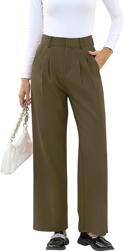 High-Waisted Work Pants for Women – Business Casual Office Trousers with Pockets (2025 Edition)