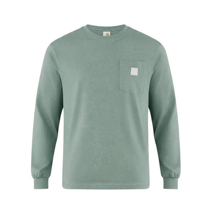 🔥Men's Heavyweight Long-Sleeve Pocket T-Shirt – Relaxed Fit Everyday Casual Tee | Big & Tall Available