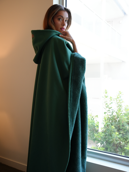 🎃Halloween Sale - Solid Color sided Fleece Hoodie Blanket