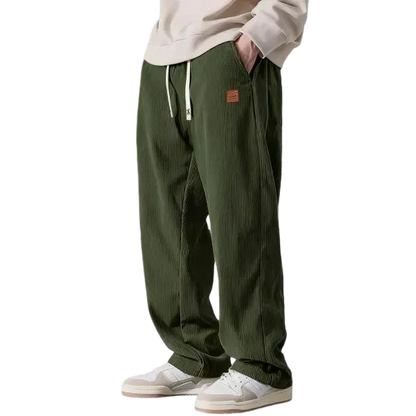 ⚡Men's Corduroy Straight-Leg Sweatpants Autumn New Arrival Loose Fit Wide-Leg Casual Pants⚡