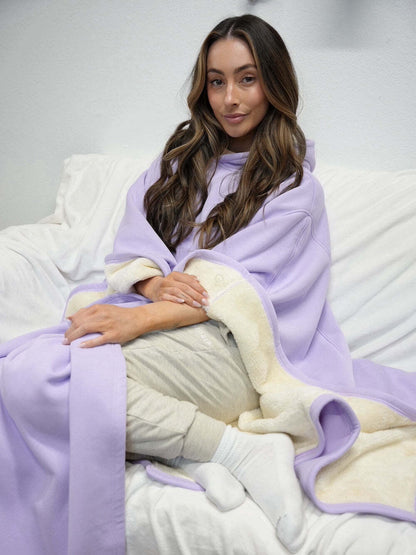 🎃Halloween Sale - Solid Color sided Fleece Hoodie Blanket