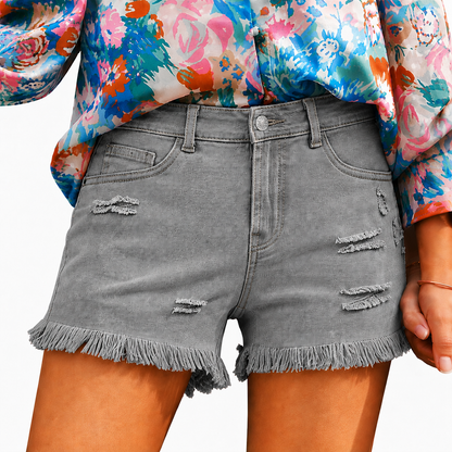🔥 LAST CHANCE SUMMER SALE-Women's Casual Mid Rise Denim Shorts