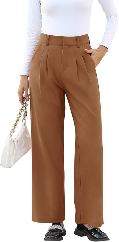 High-Waisted Work Pants for Women – Business Casual Office Trousers with Pockets (2025 Edition)