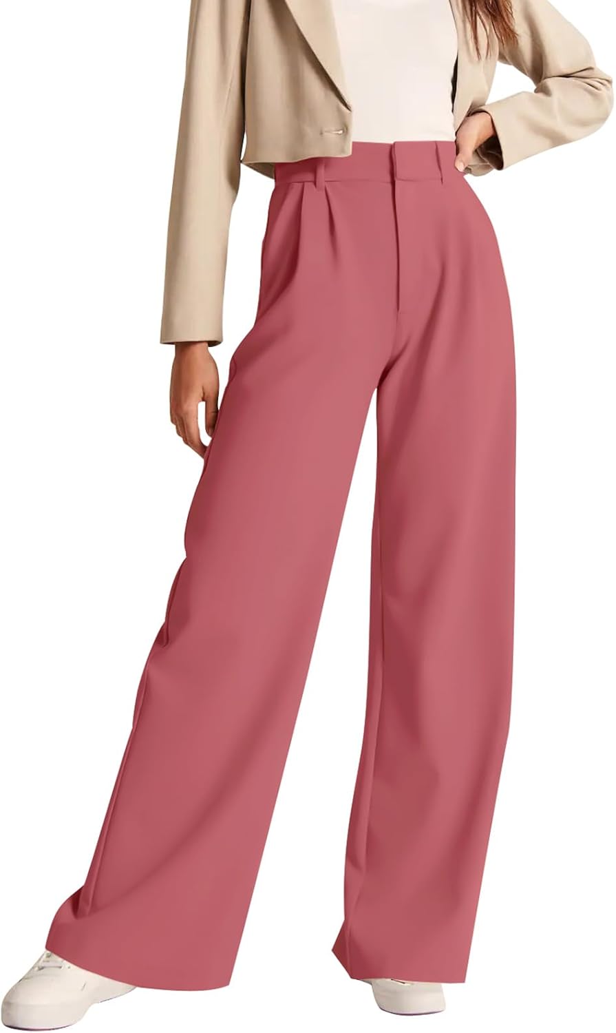 High-Waisted Work Pants for Women – Business Casual Office Trousers with Pockets (2025 Edition)
