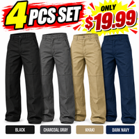 4-Piece(BLACK+CHARCOALGRAY+KHAKI+DARKNAVY)