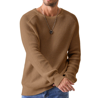 🔥 BESTSELLER | 8PCS $25.99 | Men’s Waffle Knit Crewneck Sweater