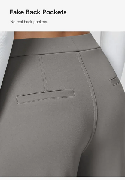 🔥Limited-Time Promotion-High Waisted Plicated Side Pocket Straight Leg Work Pants