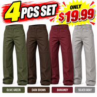 4-Piece(BROWN+GREEN+BURGUNDY+GRAY)