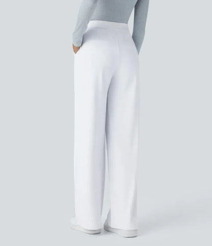 🔥Limited-Time Promotion-High Waisted Plicated Side Pocket Straight Leg Work Pants