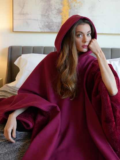 🎃Halloween Sale - Solid Color sided Fleece Hoodie Blanket