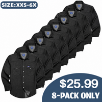 Stone Washed Black 8PK