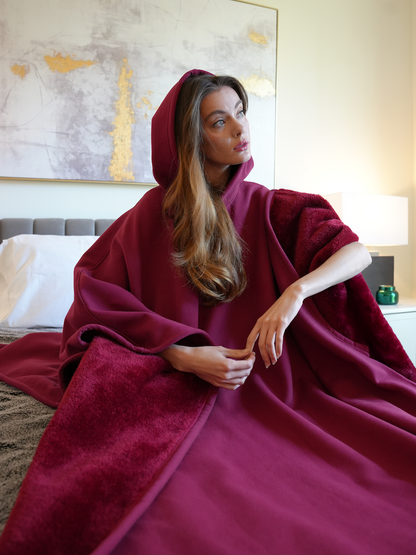 🎃Halloween Sale - Solid Color sided Fleece Hoodie Blanket