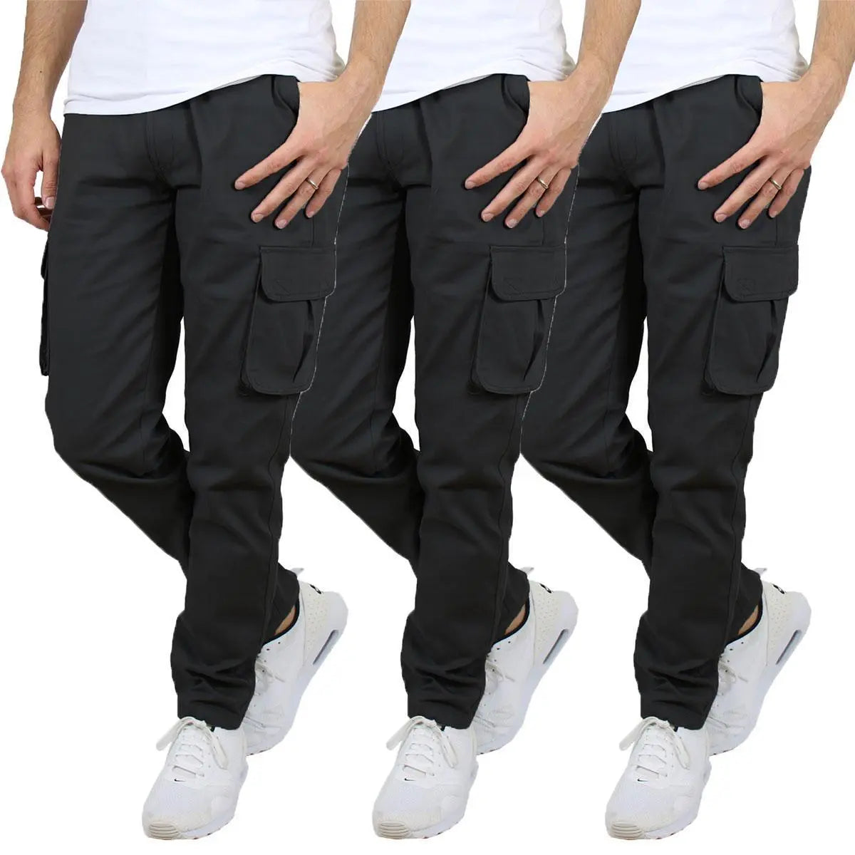 Men's flex stretch cotton cargo pants