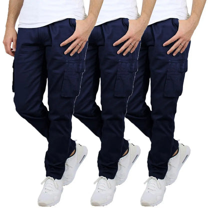 Men's flex stretch cotton cargo pants