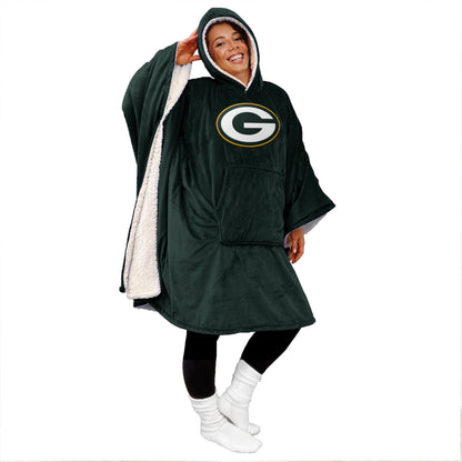 Hot Sale - 60" x 80" Wearable Hooded Blanket with Logo Patch