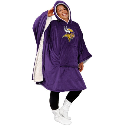 Hot Sale - 60" x 80" Wearable Hooded Blanket with Logo Patch