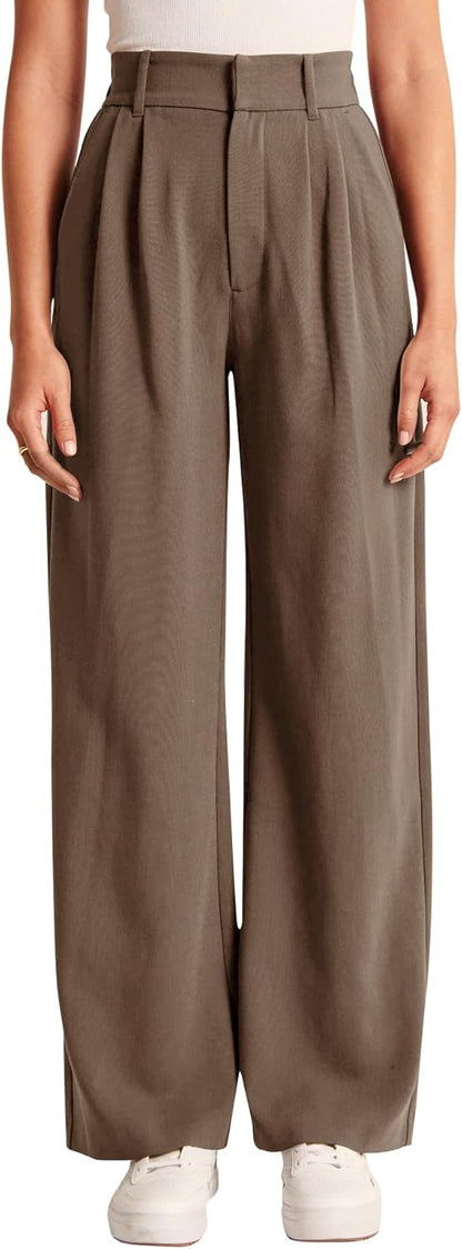 High-Waisted Work Pants for Women – Business Casual Office Trousers with Pockets (2025 Edition)