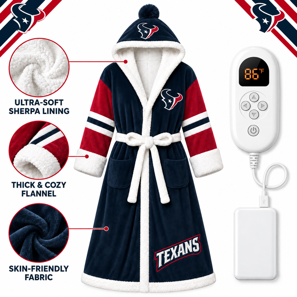 The Gameday Heated Robe