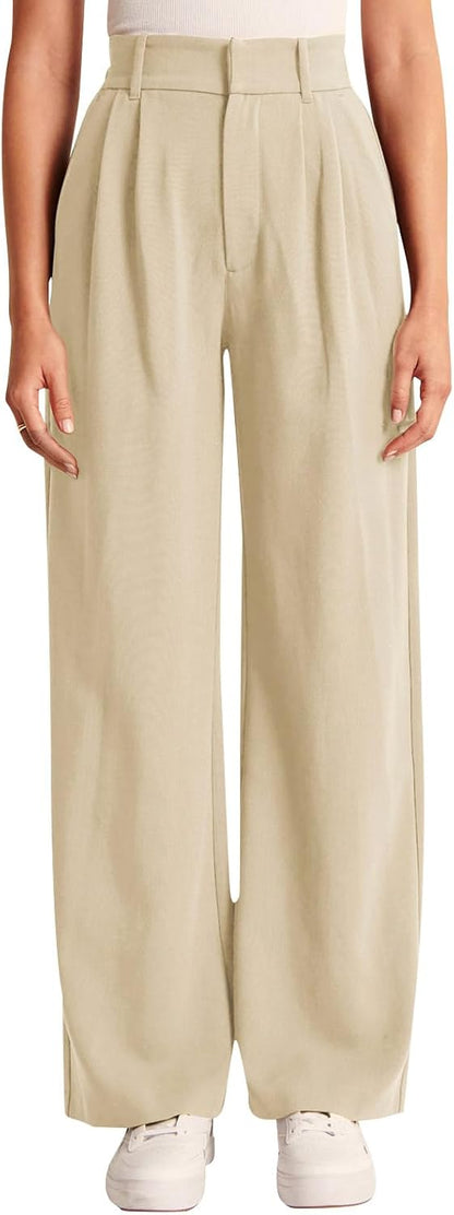 High-Waisted Work Pants for Women – Business Casual Office Trousers with Pockets (2025 Edition)
