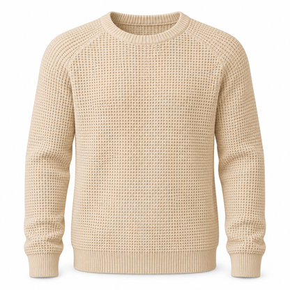 🔥 BESTSELLER | 8PCS $25.99 | Men’s Waffle Knit Crewneck Sweater
