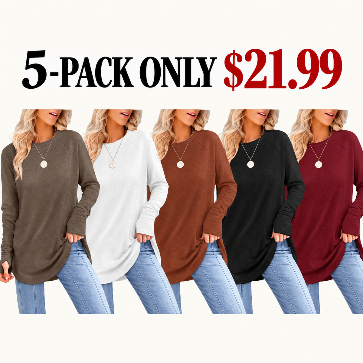 Women's tunic tops