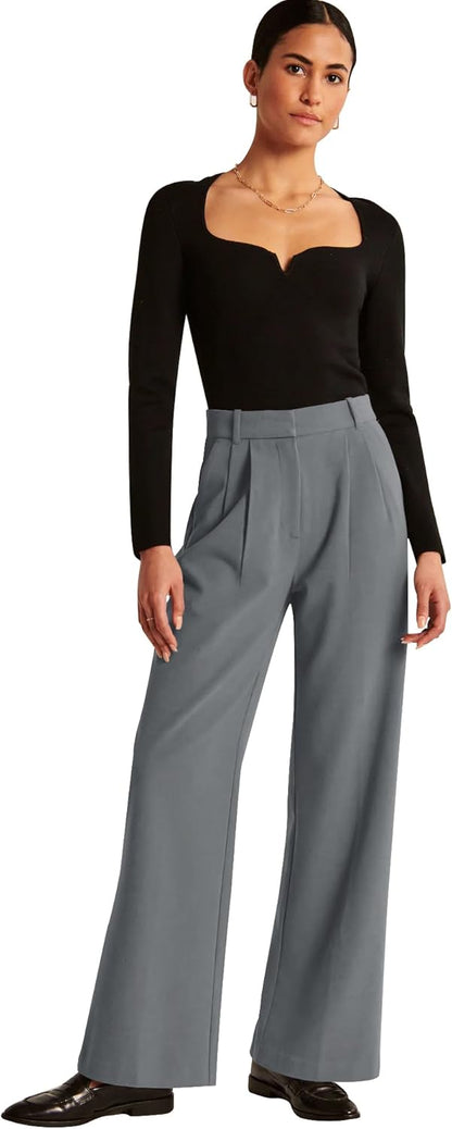 High-Waisted Work Pants for Women – Business Casual Office Trousers with Pockets (2025 Edition)