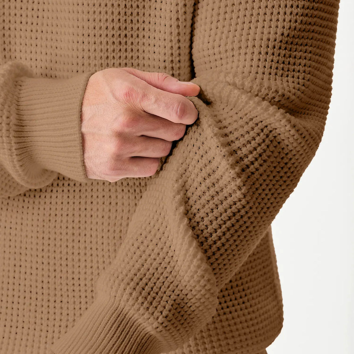 🔥 BESTSELLER | 8PCS $25.99 | Men’s Waffle Knit Crewneck Sweater