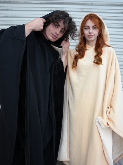 🎃Halloween Sale - Solid Color sided Fleece Hoodie Blanket