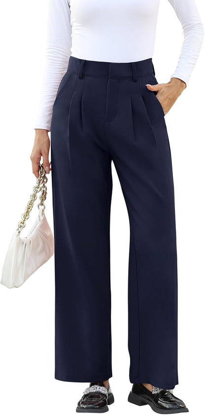 High-Waisted Work Pants for Women – Business Casual Office Trousers with Pockets (2025 Edition)