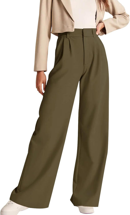 High-Waisted Work Pants for Women – Business Casual Office Trousers with Pockets (2025 Edition)