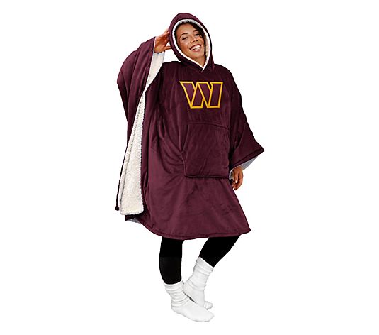 Hot Sale - 60" x 80" Wearable Hooded Blanket with Logo Patch