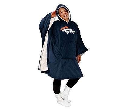 Hot Sale - 60" x 80" Wearable Hooded Blanket with Logo Patch