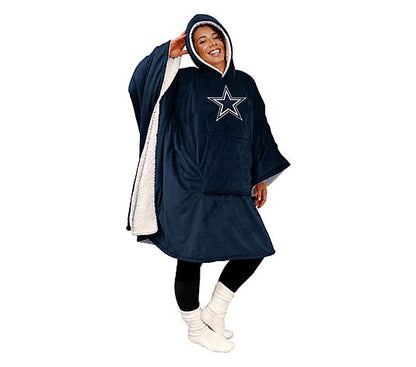 Hot Sale - 60" x 80" Wearable Hooded Blanket with Logo Patch