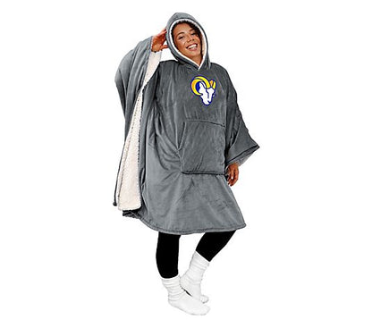 Hot Sale - 60" x 80" Wearable Hooded Blanket with Logo Patch