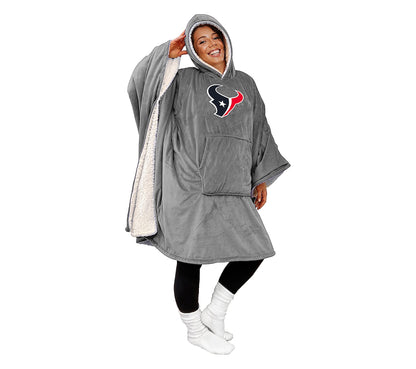Final Clearance - 60" x 80" Wearable Hooded Blanket with Logo Patch