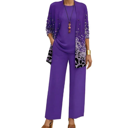 Women’s Elegant Printed 3-Piece Set