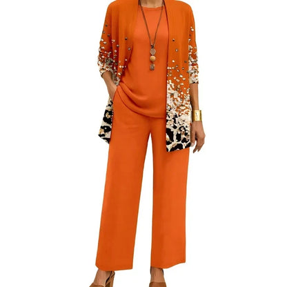 Women’s Elegant Printed 3-Piece Set